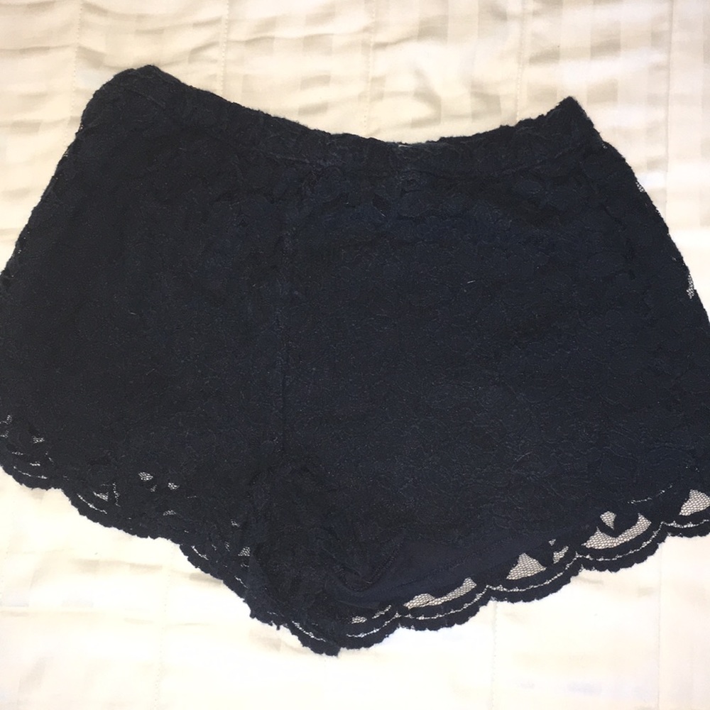 Abercrombie Navy Lace Shorts